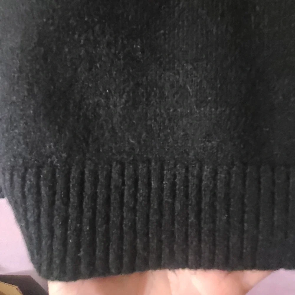 It's‎ Our Time Womens Black Cowl Neck Drawstring Knit Sweater XL Relaxed Fit